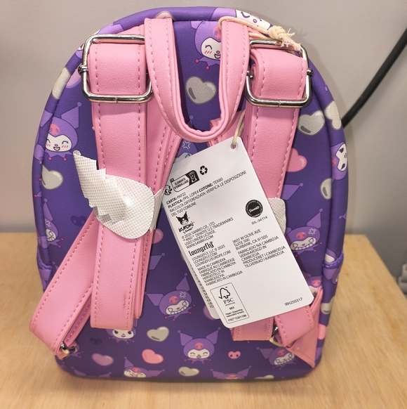 Loungefly Kuromi Plush Backpack - Picture 7 of 10